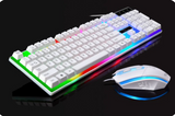RGB Wired Gaming Keyboard and Mouse Combo Set (White Lighting)
