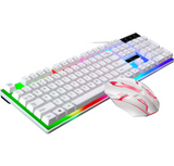 RGB Wired Gaming Keyboard and Mouse Combo Set (White Lighting)